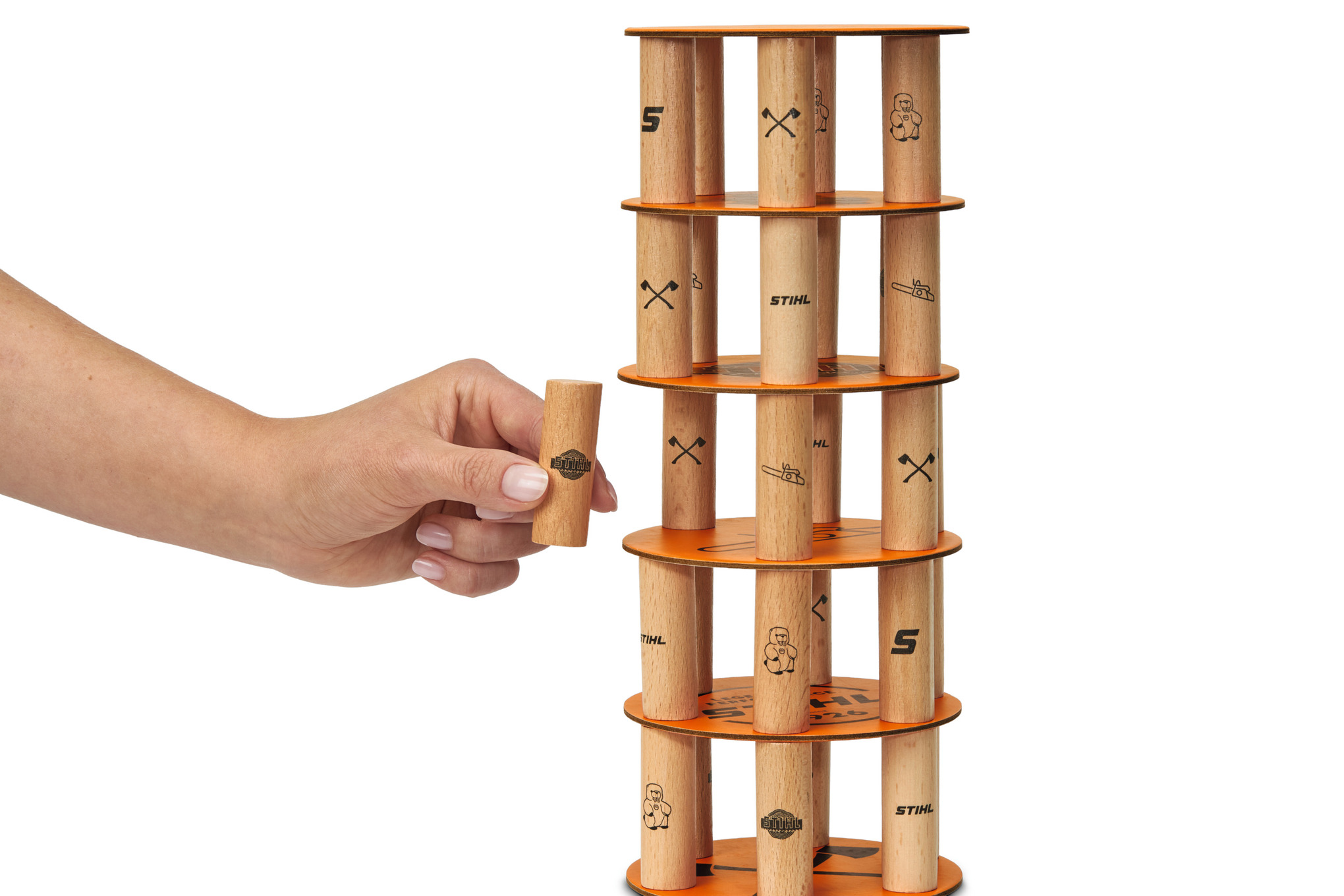 Dziecięca zabawka drewniana wieża