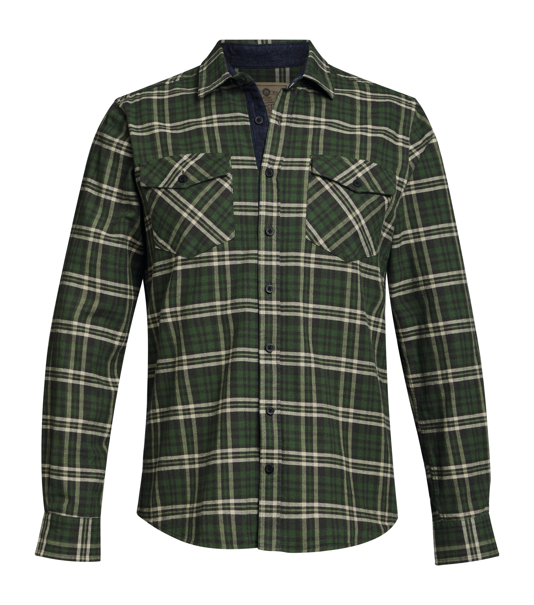 Koszula PLAID FLANNEL (zielono-beżowa)