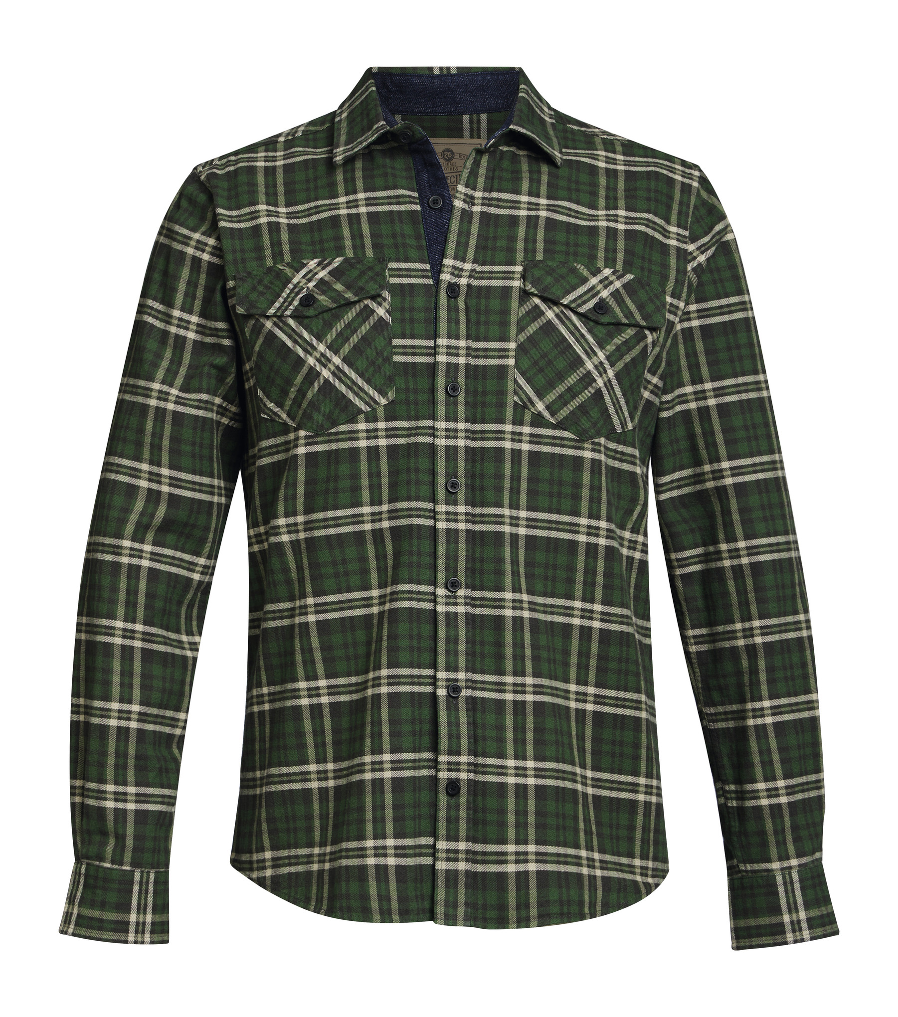 Koszula PLAID FLANNEL (zielono-beżowa)