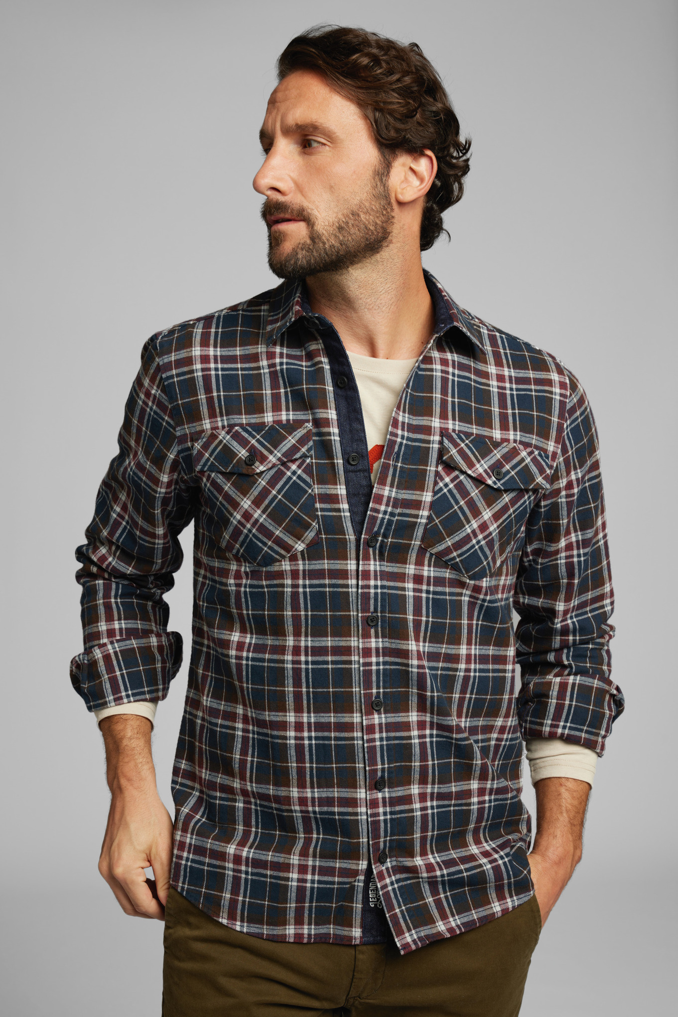 Koszula PLAID FLANNEL (niebiesko-czerwona)