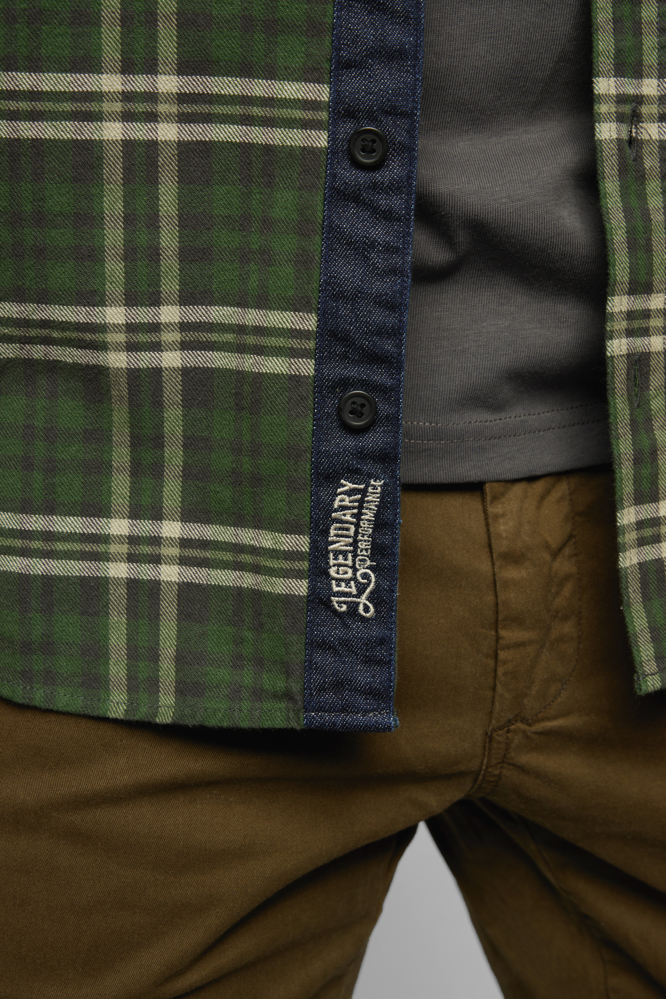 Koszula PLAID FLANNEL (zielono-beżowa)
